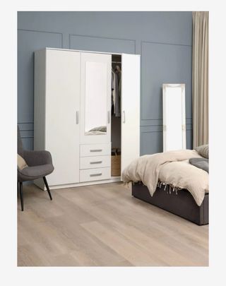 Armario blanco 3puertas con espejo NUEVO SIN ABRIR