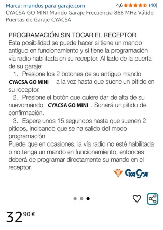 Mando JCM Tech GO mini (2 unidades)