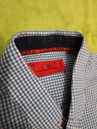 Camisa Carolina Herrera Azul Talla XL