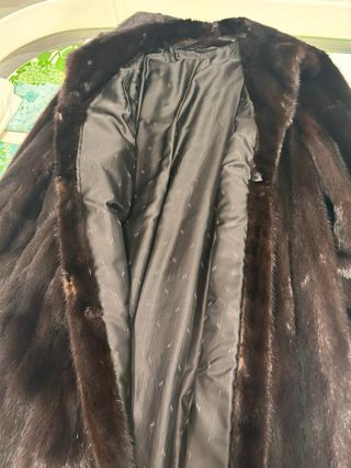 Abrigo largo visón sintético