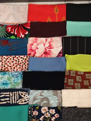 50 Retales de Tela Pequeños diferentes y más.