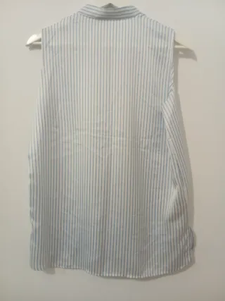 Blusa Mango sin mangas rayas S