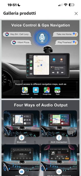 Car Play e Android Auto Wireless & Wired