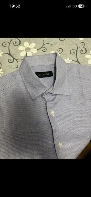 Camisa Massimo Dutti Hombre Azul