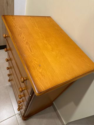 Cómoda de pino con 6 cajones