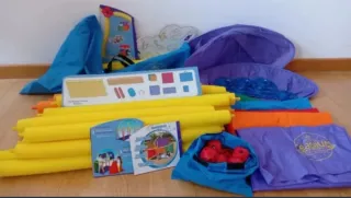 Tienda de campaña y juego Cranium