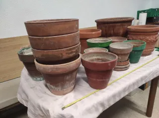 Lote de tiestos y macetas variadas