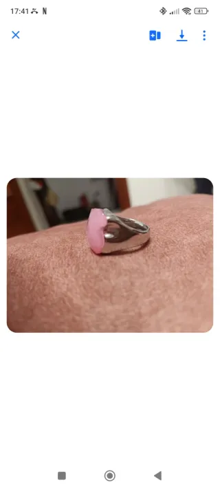Anillo Tous Acero Quirúrgico Rosa Talla Ajustable