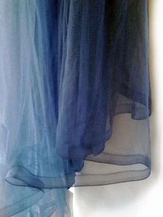 Vestido largo azul con lentejuelas XXL