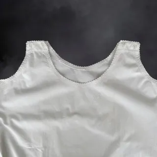 Camisón  vintage algodon Frances festoneado