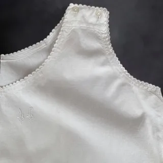 Camisón  vintage algodon Frances festoneado