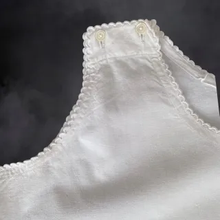 Camisón  vintage algodon Frances festoneado