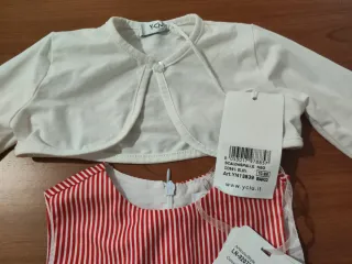 Completo vestito bambina con coprispalle 74 cm
