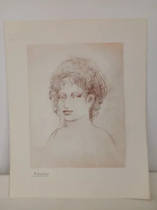 Grabado Benilde Aneiros. Pintor Ferrol.