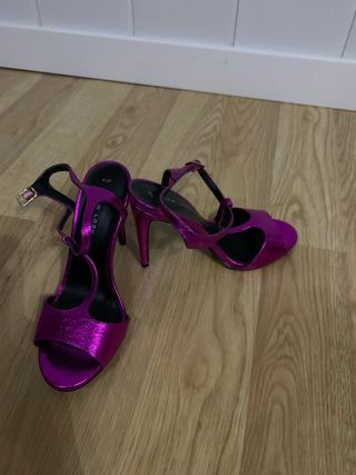 Sandalias fiesta T-Strap brillo Talla 37