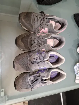 Zapatillas New Balance Gris y Rosa