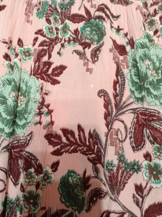 Vestido largo rosa floral