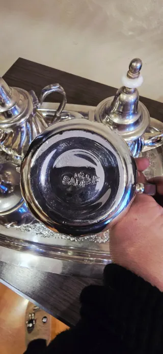 Juego de té vintage plateado