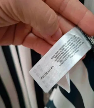 Blusa satinada rayas blanco y negro Primark TallaL