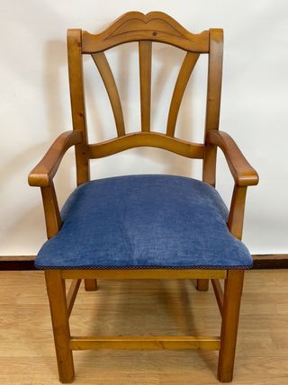 Pareja Sillones Provenzales Tapizado Azul