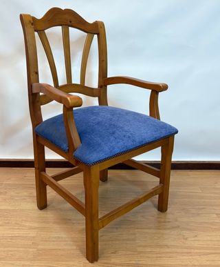 Pareja Sillones Provenzales Tapizado Azul