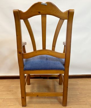 Pareja Sillones Provenzales Tapizado Azul