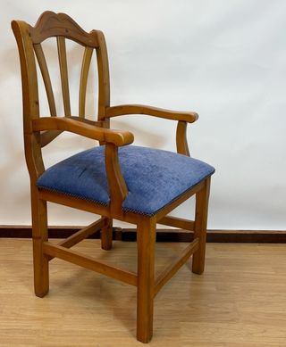 Pareja Sillones Provenzales Tapizado Azul