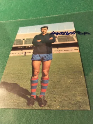 Postal Jugador Sadurní FC Barcelona Firmada