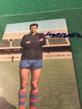 Postal Jugador Sadurní FC Barcelona Firmada