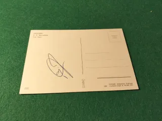 Postal Jugador Sadurní FC Barcelona Firmada
