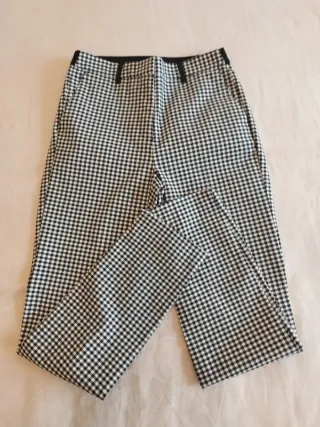 Pantalones Zara/Stradivarius Cuadros y Blanco