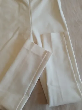 Pantalones Zara/Stradivarius Cuadros y Blanco