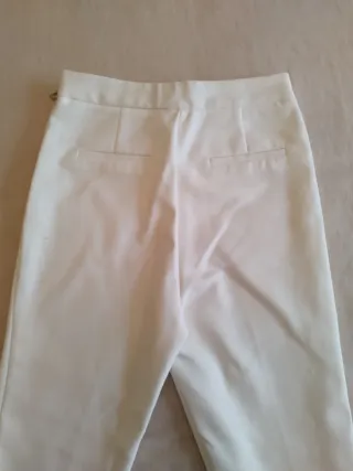 Pantalones Zara/Stradivarius Cuadros y Blanco