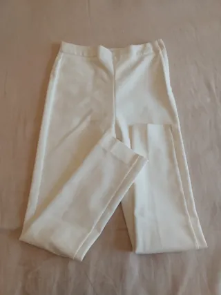 Pantalones Zara/Stradivarius Cuadros y Blanco
