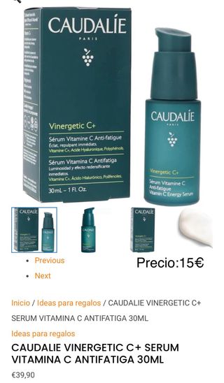 Caudalie Vinergetic C+ Serum Vitamina C Antifatiga