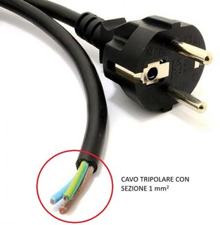 CAVO ALIMENTAZIONE PROLUNGA 7 METRI SCHUKO MAS+FEM