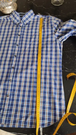 Camisa GANT cuadros azul y marrón hombre