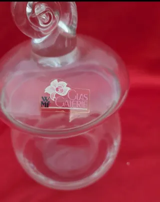 Vaso porta caramelle in vetro con coperchio