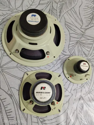 Altavoces Roselson Beige y Negro antiguo años 70