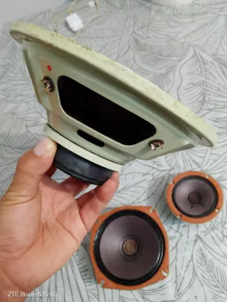 Altavoces Roselson Beige y Negro antiguo años 70