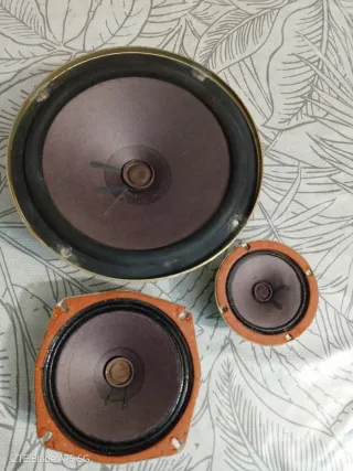Altavoces Roselson Beige y Negro antiguo años 70