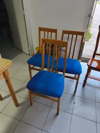 Sillas de comedor y terraza de madera