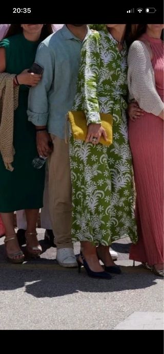 Vestido camisero ZARA verde S/M