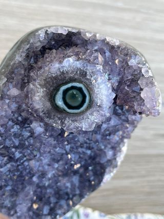 Drusa amatista con estalactita