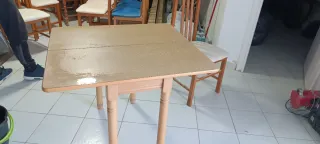 Mesa extensible madera beige/marrón