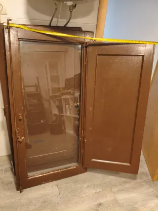 2 alas de ventana antigua de madera