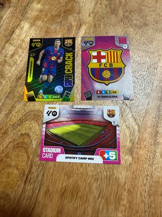 Cromos Panini FC Barcelona y Lewandowski