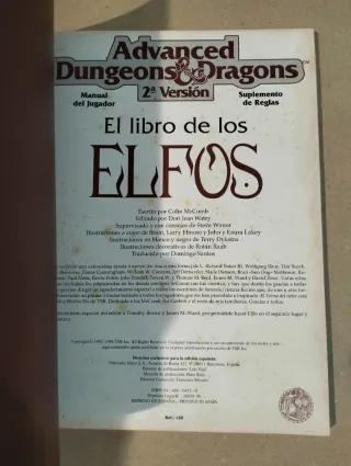 El libro de los Elfos - Manual del jugador A. D&D