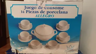Juego Consomé Porcelana Allegro 14 Piezas