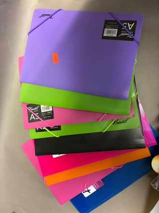 Lote 9 Carpetas A5 Colores Nuevas